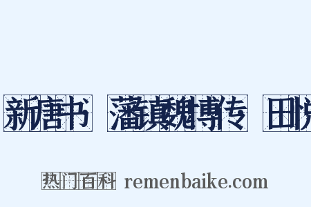 新唐书·藩镇魏博传·田悦是什么意思的图片
